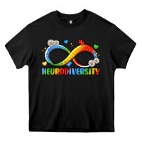 Black neurodiversity Heavy Core Tee - LillyAllenDesigns