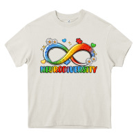 Cream neurodiversity Heavy Core Tee - LillyAllenDesigns
