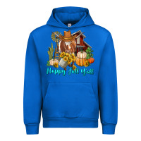 Cobalt Happy Fall Y'all Longhorn Cow Urban Hoodie - RanaPortraitStore