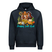 Navy Happy Fall Y'all Longhorn Cow Urban Hoodie - RanaPortraitStore