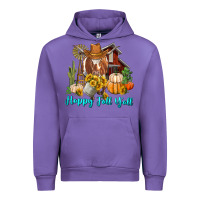 Tulip Happy Fall Y'all Longhorn Cow Urban Hoodie - RanaPortraitStore