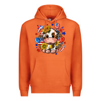 Carrot cute cow fourth of july Premium Hoodie - texasbilliewilder