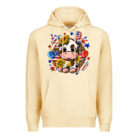 Pina Colada cute cow fourth of july Premium Hoodie - texasbilliewilder
