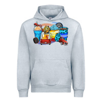Heather Grey truck coffee cups Urban Hoodie - Zillion Design Studio