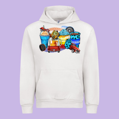 Truck Coffee Cups Urban Hoodie Designed By Zillion Design Studio