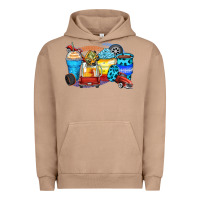 Pigment Burro truck coffee cups Urban Hoodie - Zillion Design Studio