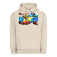 Pigment French Oak truck coffee cups Urban Hoodie - Zillion Design Studio