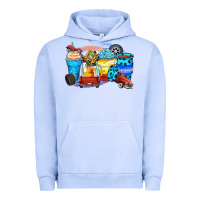 Pigment Grape Ice truck coffee cups Urban Hoodie - Zillion Design Studio