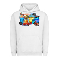 Pigment Lunar Rock truck coffee cups Urban Hoodie - Zillion Design Studio