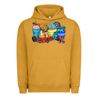 Pigment Peanut Butter truck coffee cups Urban Hoodie - Zillion Design Studio