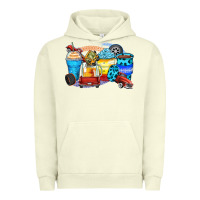 Pigment Pistachio truck coffee cups Urban Hoodie - Zillion Design Studio
