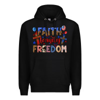 Black faith family freedom Premium Hoodie - texasbilliewilder