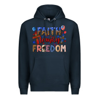 Navy faith family freedom Premium Hoodie - texasbilliewilder