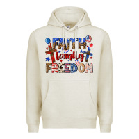 Oatmeal Heather faith family freedom Premium Hoodie - texasbilliewilder