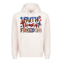 Pale Pink faith family freedom Premium Hoodie - texasbilliewilder