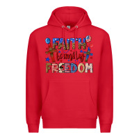 Red faith family freedom Premium Hoodie - texasbilliewilder