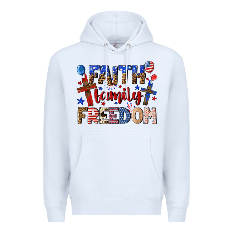 Faith Family Freedom Premium Hoodie by texasbilliewilder | Teevron