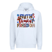 White faith family freedom Premium Hoodie - texasbilliewilder