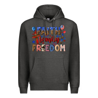 Charcoal Heather faith family freedom Premium Hoodie - texasbilliewilder