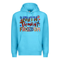 Ocean Blue faith family freedom Premium Hoodie - texasbilliewilder