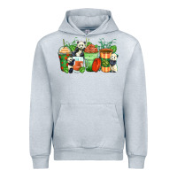 Heather Grey panda coffee cups Urban Hoodie - Zillion Design Studio