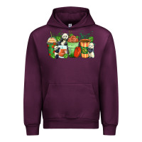 Mauve Wine panda coffee cups Urban Hoodie - Zillion Design Studio