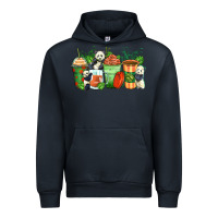 Navy panda coffee cups Urban Hoodie - Zillion Design Studio