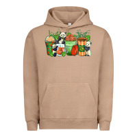 Pigment Burro panda coffee cups Urban Hoodie - Zillion Design Studio