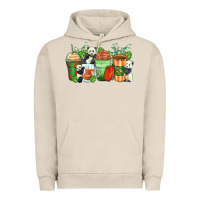 Pigment French Oak panda coffee cups Urban Hoodie - Zillion Design Studio