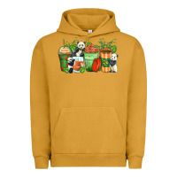 Pigment Peanut Butter panda coffee cups Urban Hoodie - Zillion Design Studio