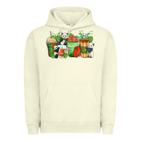 Pigment Pistachio panda coffee cups Urban Hoodie - Zillion Design Studio
