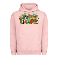 Pigment Salmon panda coffee cups Urban Hoodie - Zillion Design Studio