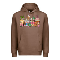 Chestnut pink gingerbread coffee cups Premium Hoodie - Zillion Design Studio
