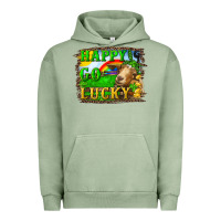 Pigment Oil Green Happy Go Lucky Goat Urban Hoodie - RanaPortraitStore