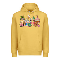 Antique Gold pink gingerbread coffee cups Premium Hoodie - Zillion Design Studio