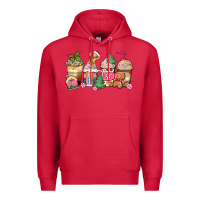 Cardinal pink gingerbread coffee cups Premium Hoodie - Zillion Design Studio