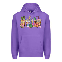 Purple pink gingerbread coffee cups Premium Hoodie - Zillion Design Studio