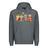 Rock pink gingerbread coffee cups Premium Hoodie - Zillion Design Studio