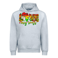 Heather Grey love my roots juneteenth Urban Hoodie - texasbilliewilder