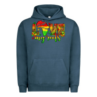Pigment Midnight Navy love my roots juneteenth Urban Hoodie - texasbilliewilder