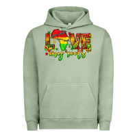 Pigment Oil Green love my roots juneteenth Urban Hoodie - texasbilliewilder