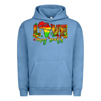 Pigment Pebble Blue love my roots juneteenth Urban Hoodie - texasbilliewilder