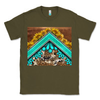 Army Green western  sunflower turquise gemstone  tumbler Classic Tee - BarkalooDesign