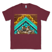 Burgundy western  sunflower turquise gemstone  tumbler Classic Tee - BarkalooDesign