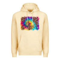 Pina Colada leopard tie dye background Premium Hoodie - Zillion Design Studio
