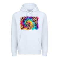 White leopard tie dye background Premium Hoodie - Zillion Design Studio