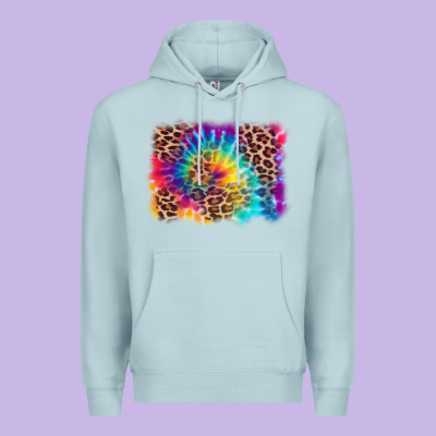 Leopard Tie Dye Background Premium Hoodie Designed By Zillion Design Studio