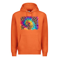 Carrot leopard tie dye background Premium Hoodie - Zillion Design Studio