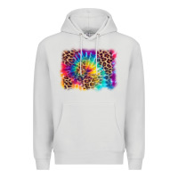 Dove Grey leopard tie dye background Premium Hoodie - Zillion Design Studio
