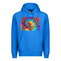 True Royal leopard tie dye background Premium Hoodie - Zillion Design Studio